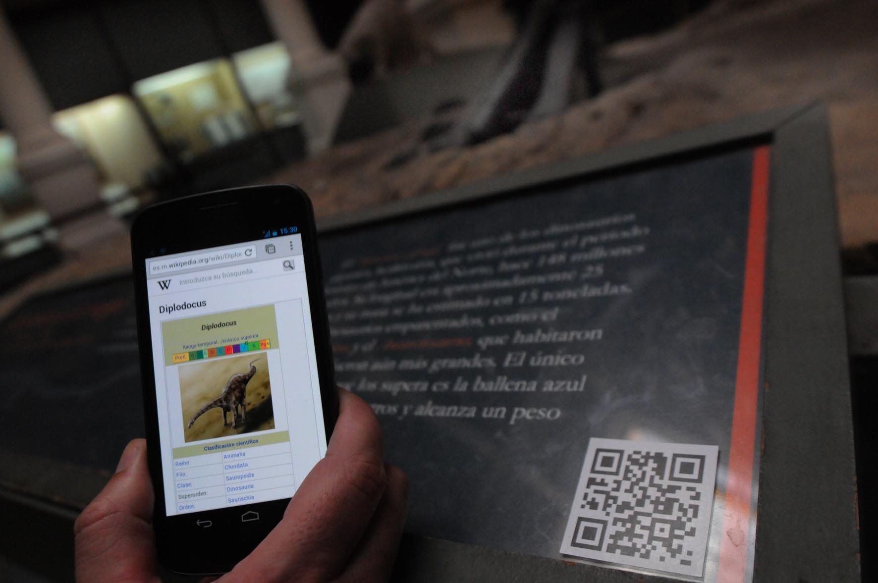 Imagem de referência de QRpedia, descrito nos dados abertos como qRcodes que levam a artigos da Wikipedia