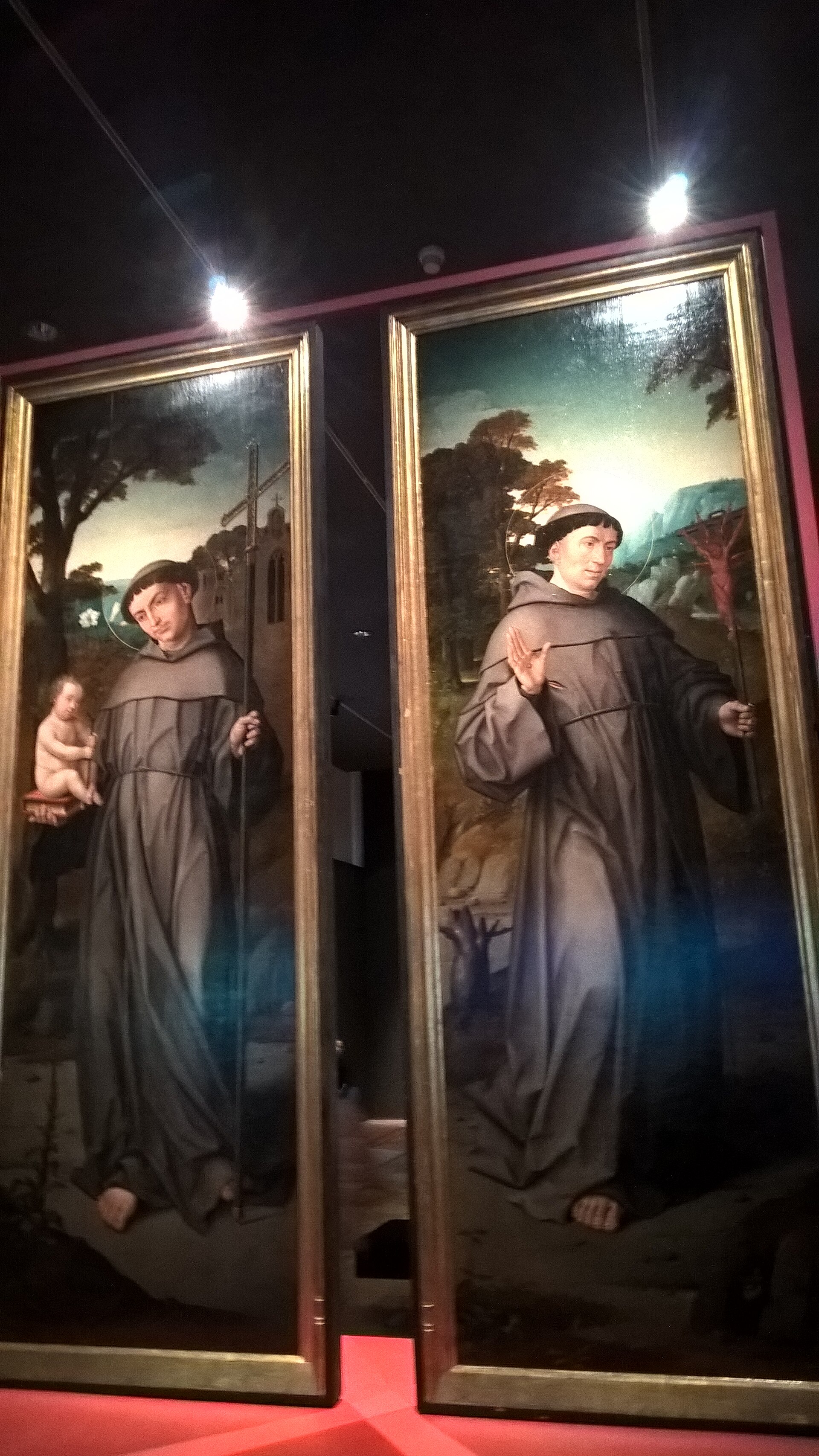 Imagem de referência de Tríptico da Matriz da Calheta, descrito nos dados abertos como três pinturas a óleo sobre madeira pintadas entre 1525-29 presumivelmente por Jan Provoost, de que restam os dois painéis laterais