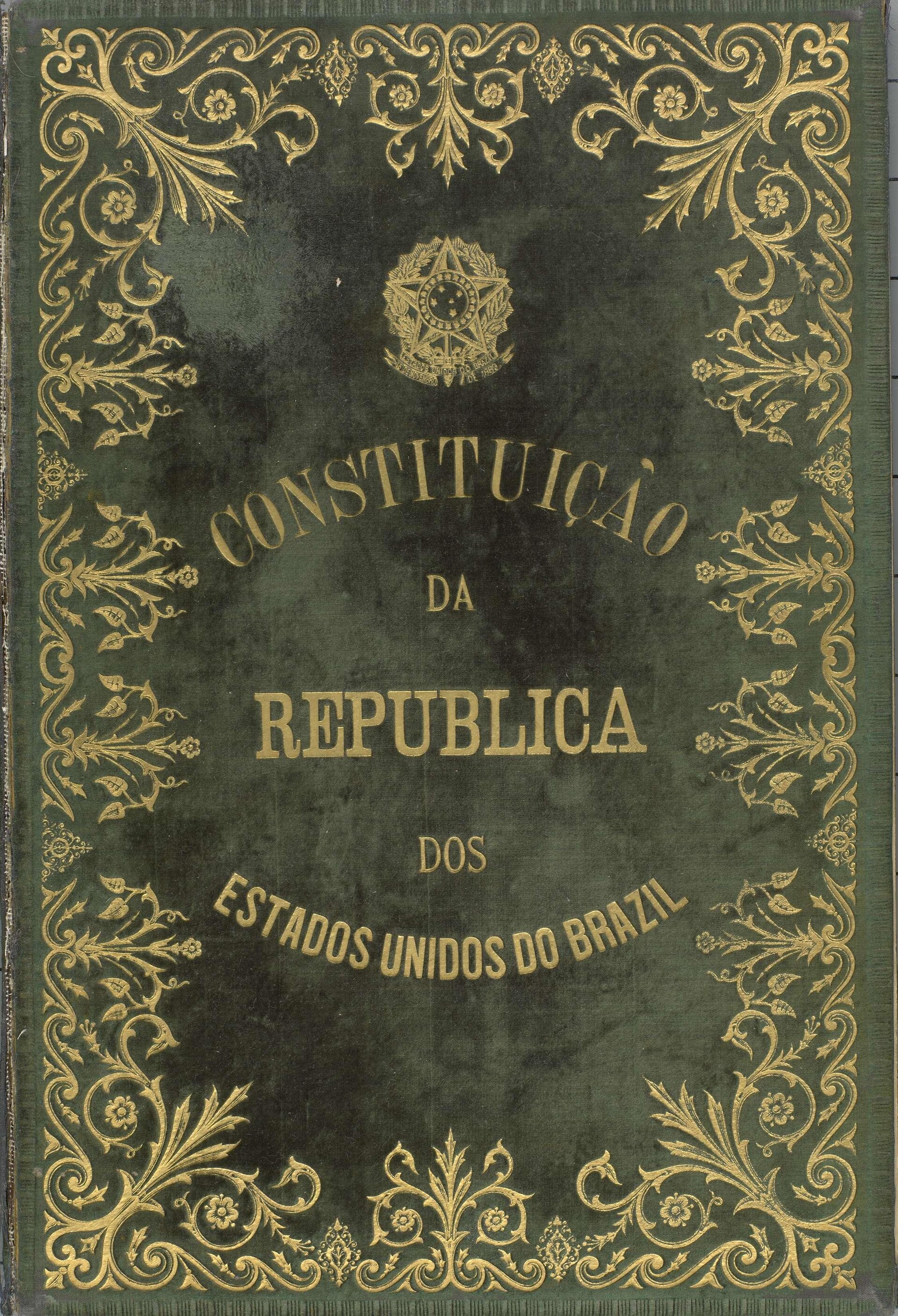 Imagem de referência de Constituição brasileira de 1891, descrito nos dados abertos como segunda Constituição do Brasil, pioneira do regime republicano