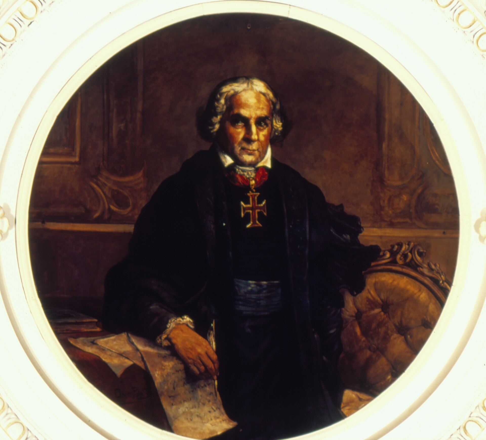 Imagem de referência de Retrato de José Bonifácio de Andrada e Silva, descrito nos dados abertos como pintura de Oscar Pereira da Silva