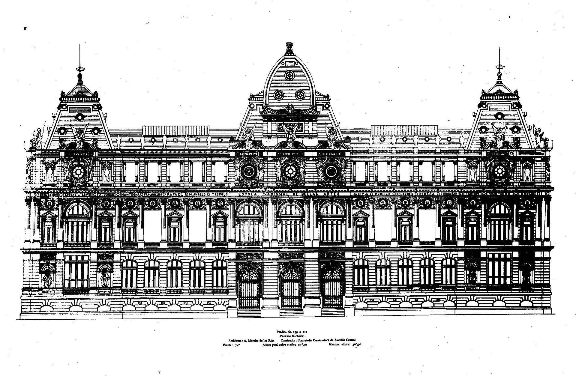 Imagem de referência de Escola Nacional de Belas Artes, descrito nos dados abertos como edifício no Rio de Janeiro