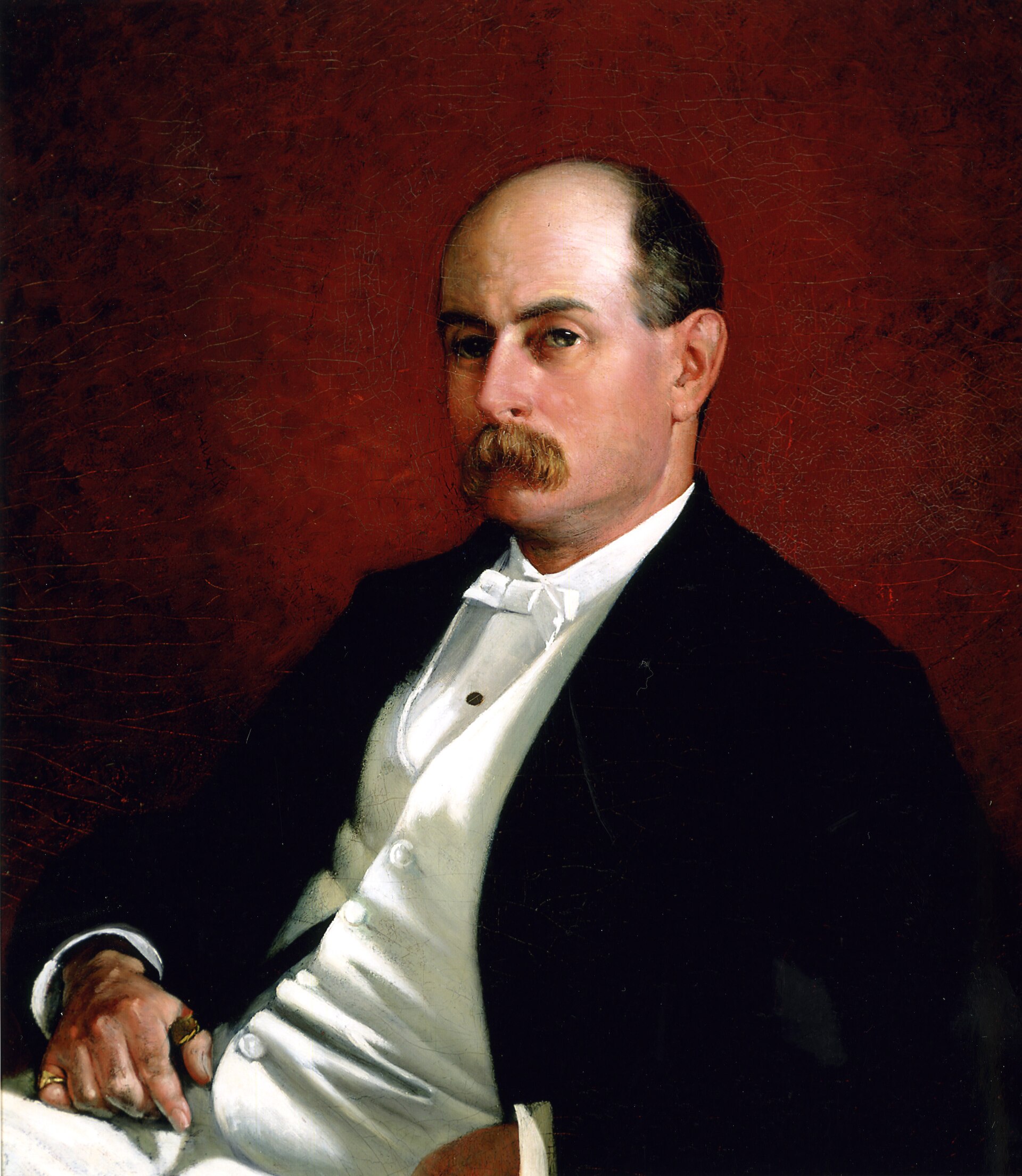 Imagem de referência de Charles Francis Adams, Jr., descrito nos dados abertos como coronel no Exército da União durante a Guerra Civil Americana e foi um executivo de ferrovia depois da guerra