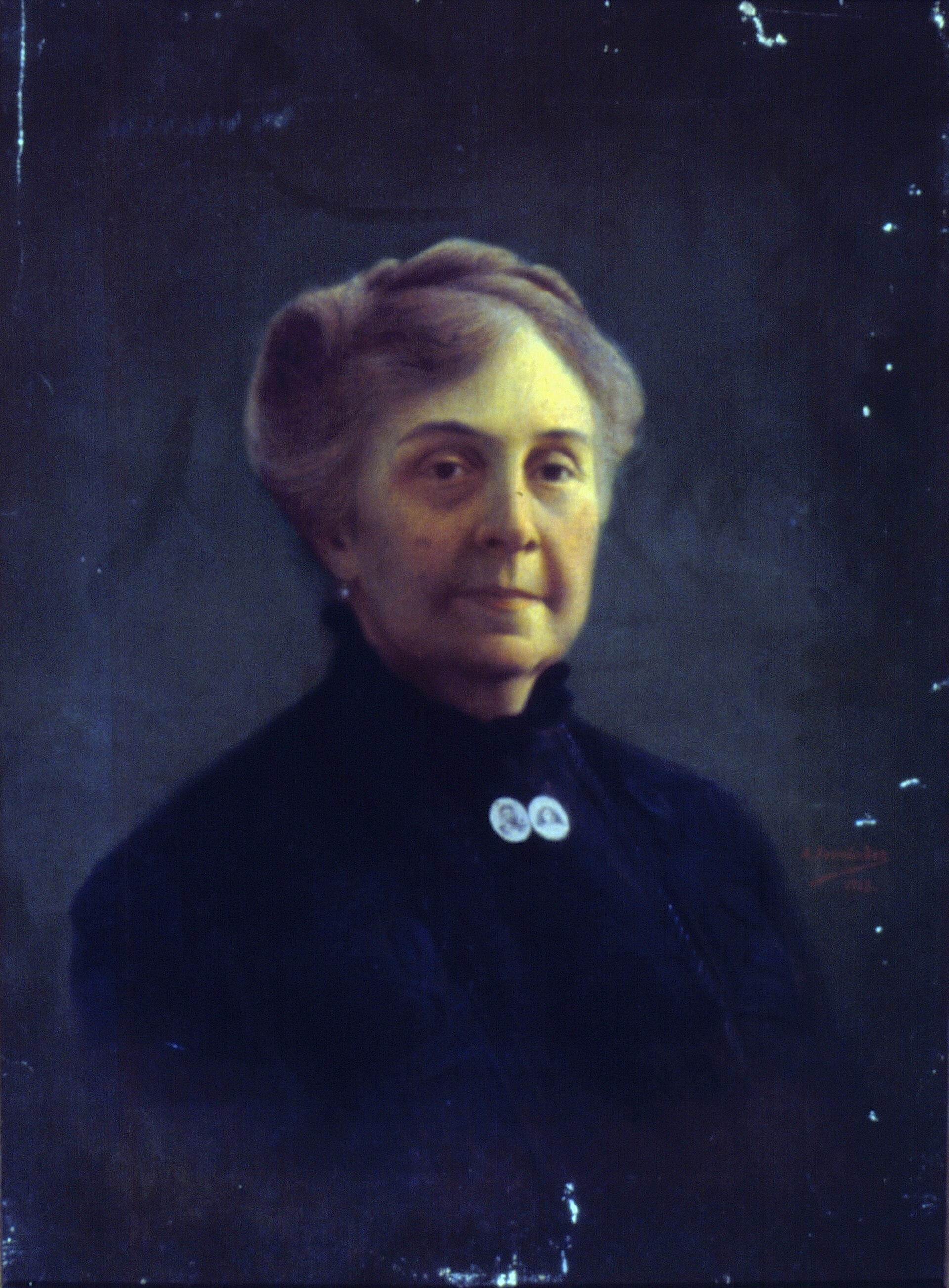 Imagem de referência de Retrato de Dona Escolástica Melchert da Fonseca, 1913, descrito nos dados abertos como pintura de Antonio Fernandez
