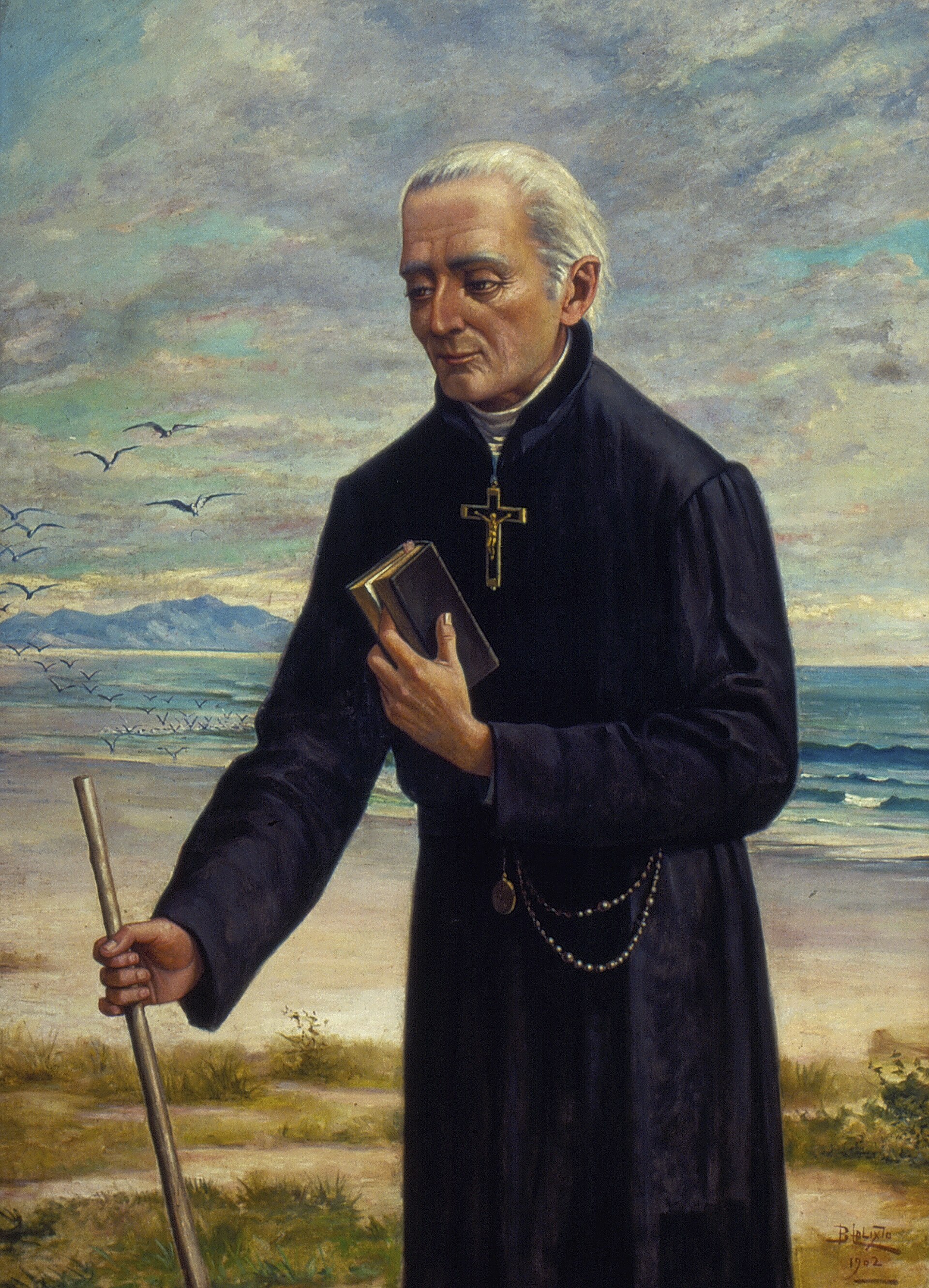 Imagem de referência de Retrato do Padre José de Anchieta, descrito nos dados abertos como pintura de Benedito Calixto