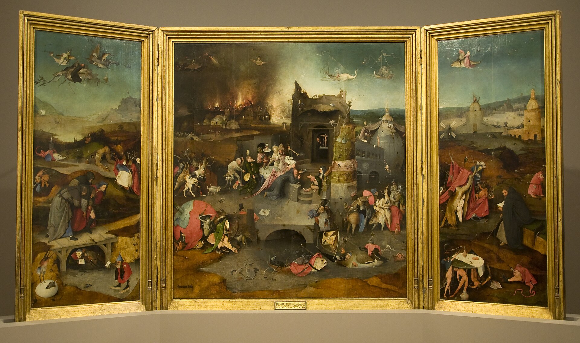 Imagem de referência de As Tentações de Santo Antão., descrito nos dados abertos como pintura de desconhecido