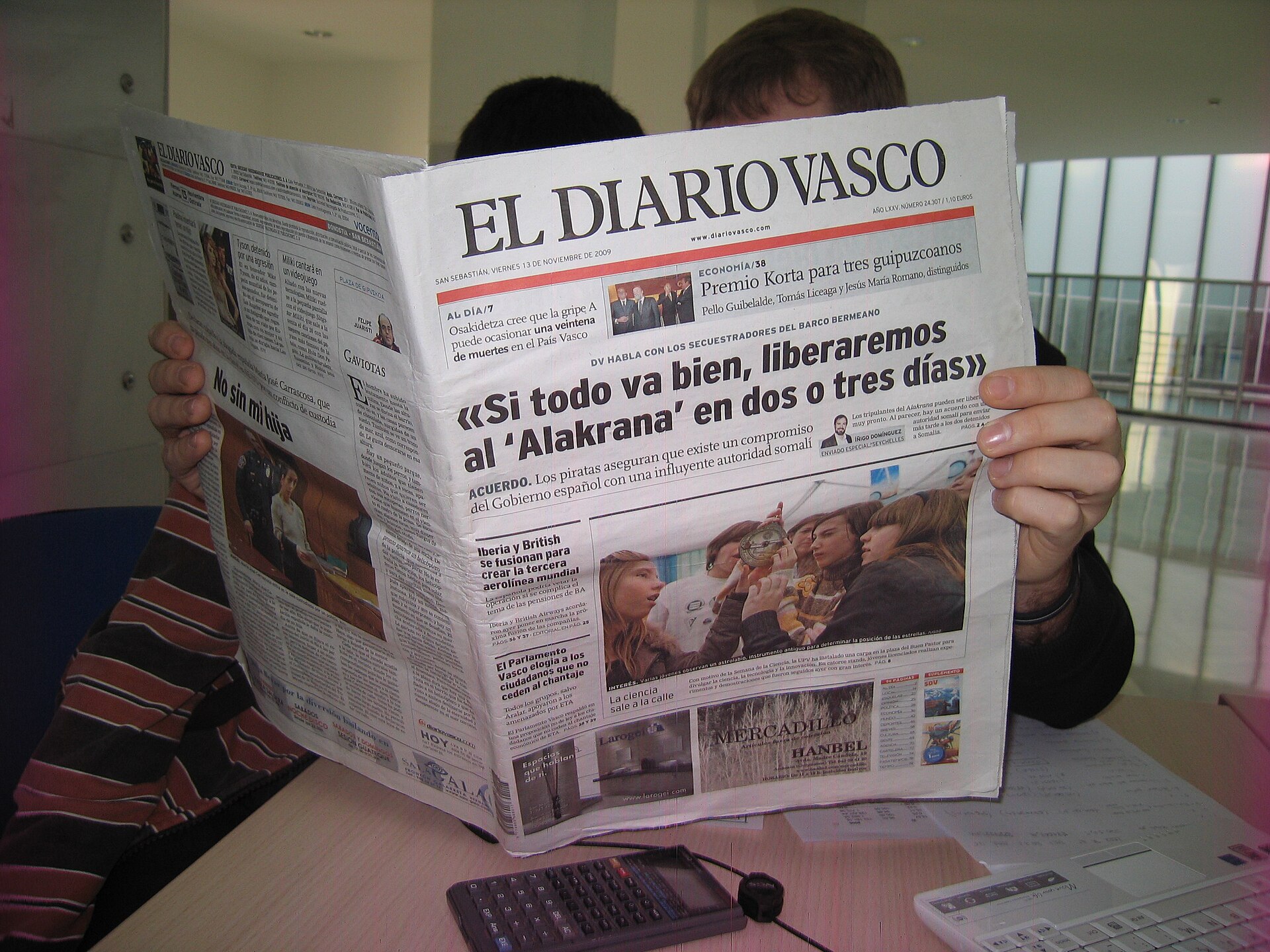 Imagem de referência de El Diario Vasco, descrito nos dados abertos como jornal espanhol