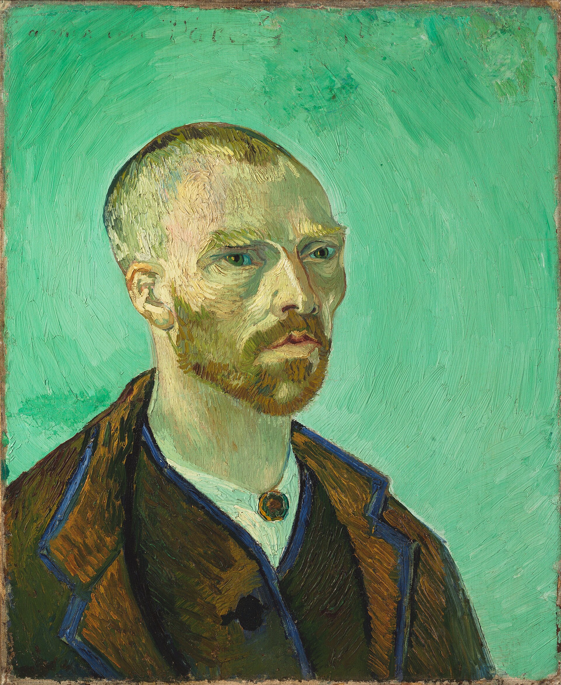 Imagem de referência de Autorretrato dedicado a Paul Gauguin (Van Gogh), descrito nos dados abertos como pintura de Vincent van Gogh