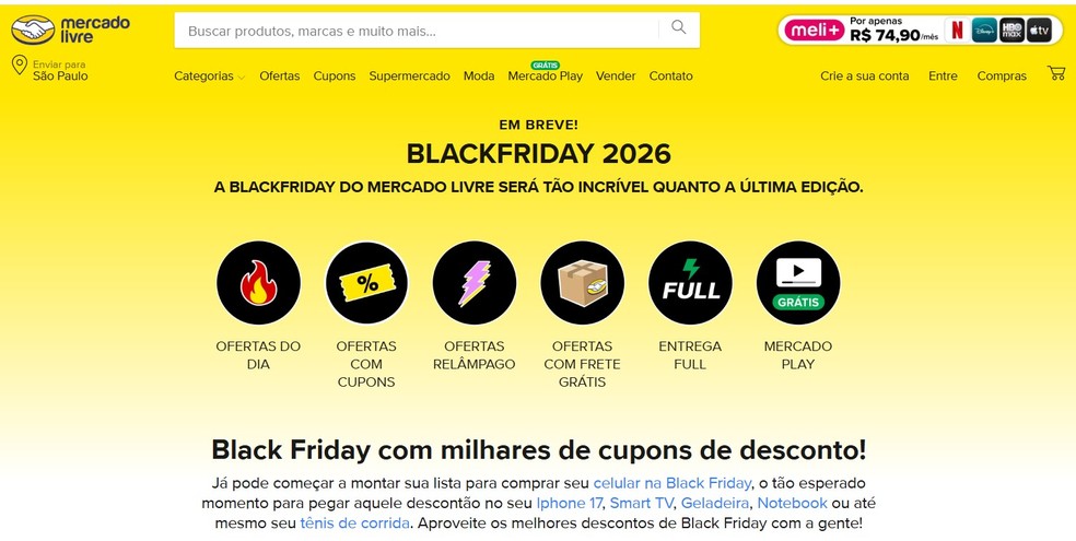 Black Friday 2026: onde encontrar cupons de desconto para economizar