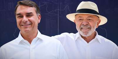 Fl&aacute;vio Bolsonaro e Lula se enfrentam no segundo turno das elei&ccedil;&otilde;es 2026. Foto: Arte/Estad&atilde;o / Estad&atilde;o