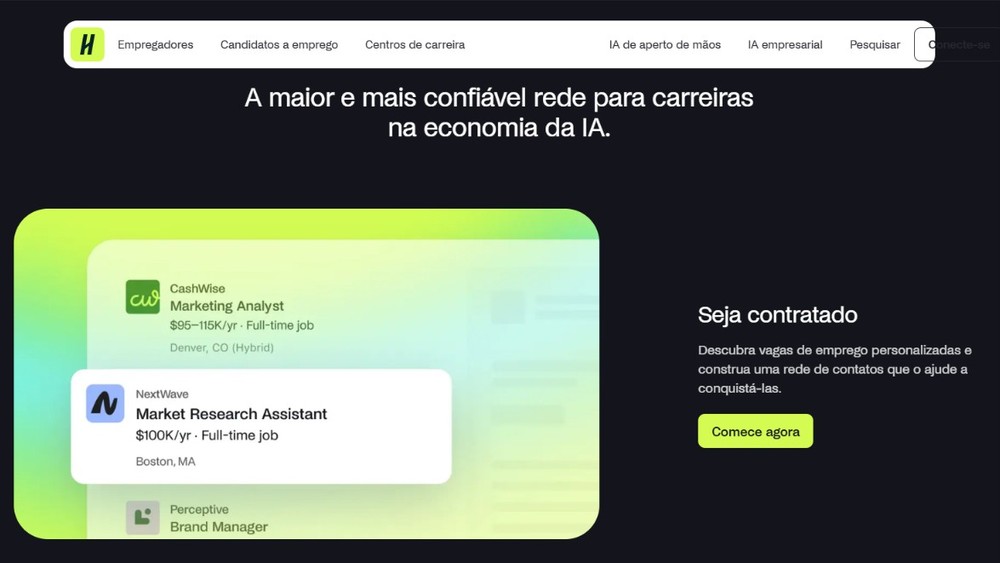 Handshake AI oferece oportunidades para quem deseja trabalhar com IA — Foto: Reprodução/Thaisi Carvalho