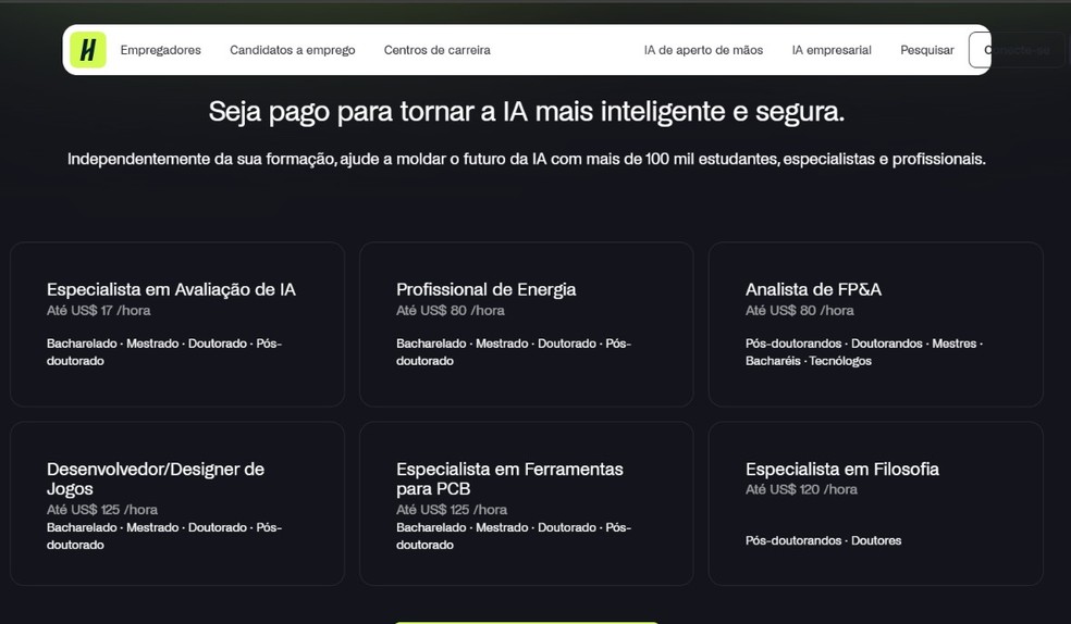 Handshake AI paga até US$ 25 por hora para treinar IA; saiba como funciona