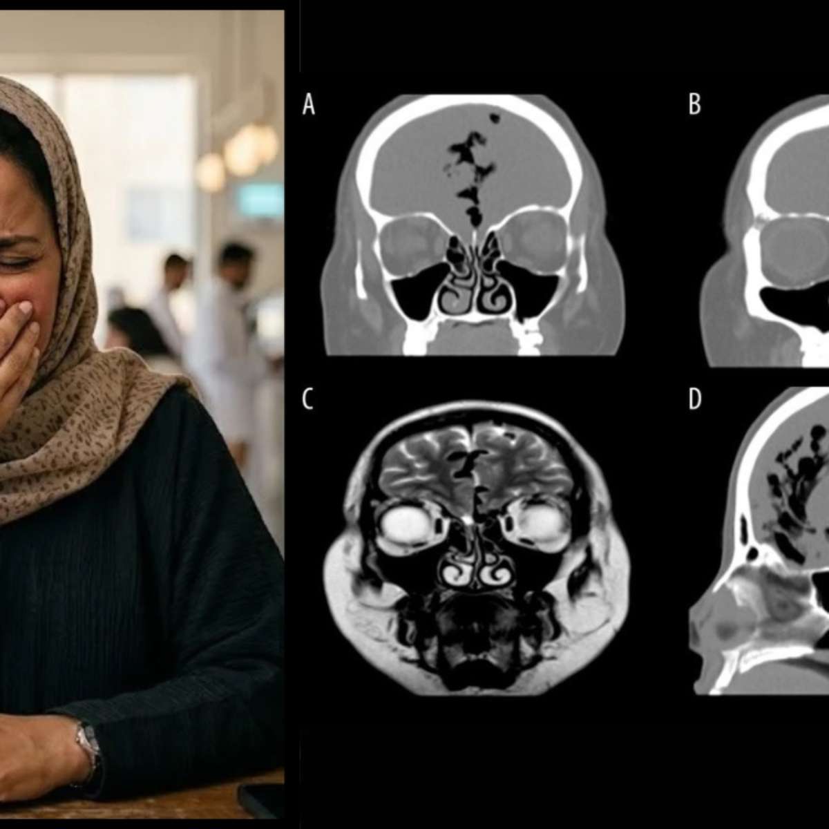 Segurar o espirro faz mal? Mulher de 45 anos descobre ar dentro do crânio