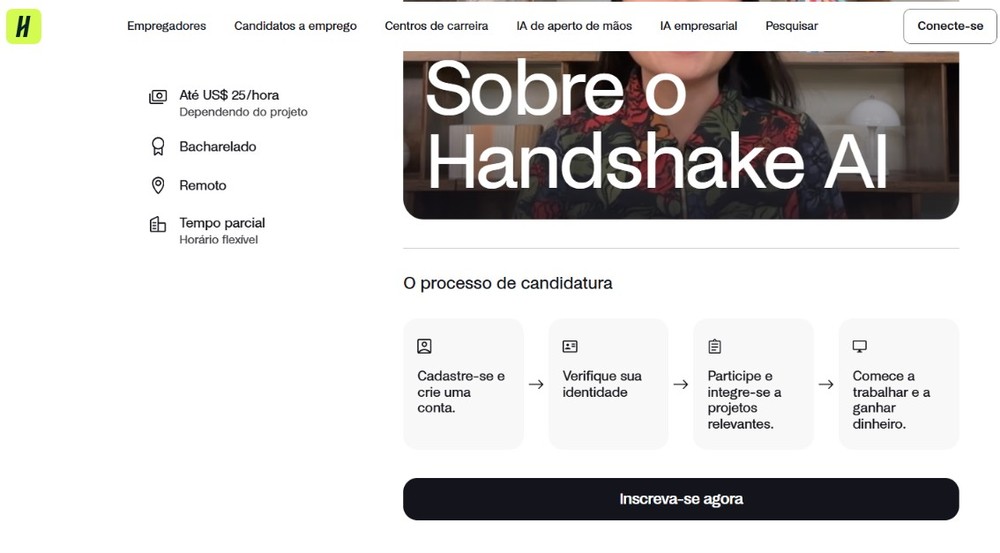 Veja como funciona o processo de candidatura no Handshake AI — Foto: Reprodução/Thaisi Carvalho